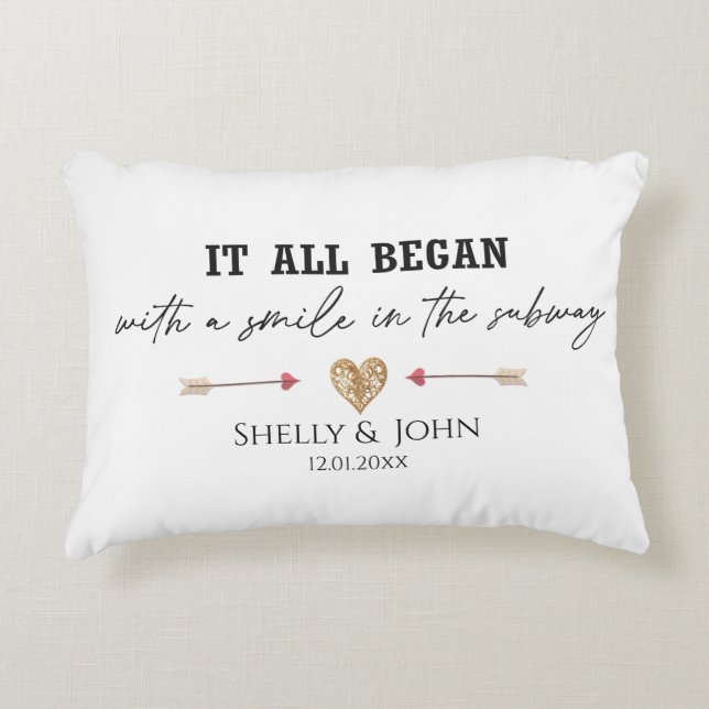 It all begin forever love accent pillow (Front)