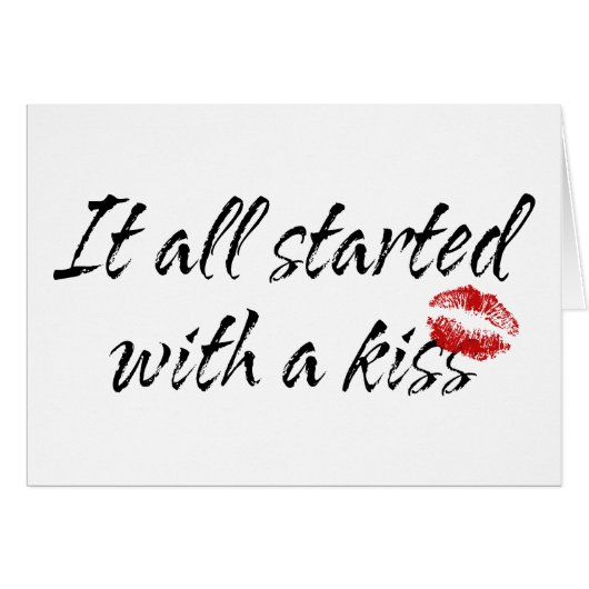 It All Started With A Kiss Maternity Cards (Front Horizontal)
