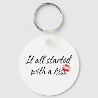 It All Started With A Kiss Maternity Keychain