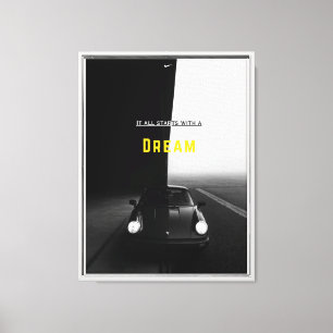 It All Starts With A Dream Motivational Quote. Canvas Print