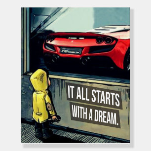 It All Starts With A Dream Motivational Quote Foam Board