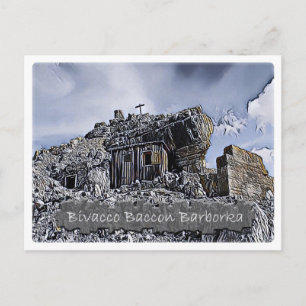 It alpine hut Bivacco Baccon Barborka - Dolomiti - Postcard