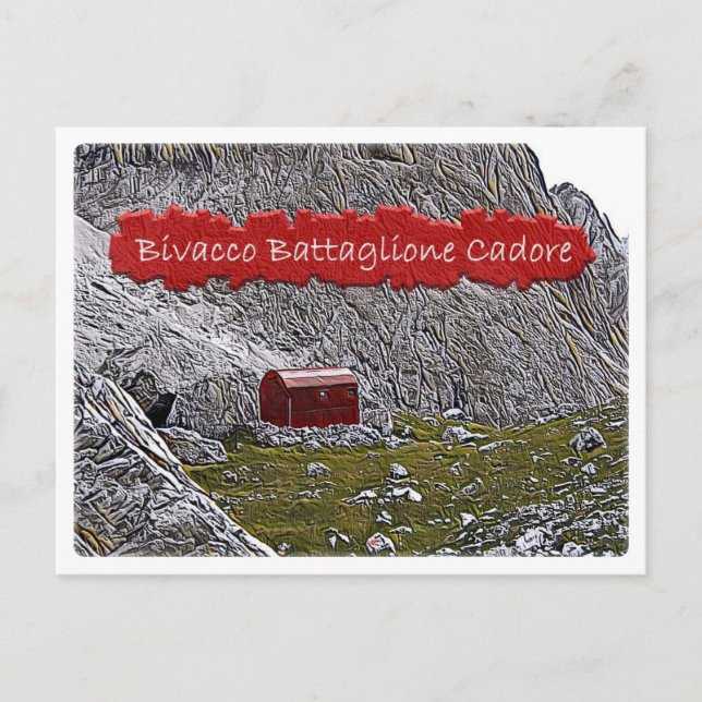 It - alpine hut Bivacco Batt. Cadore - Dolomiti - Postcard (Front)