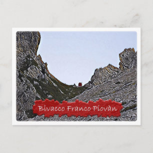 It - alpine hut Bivacco Franco Piova - Dolomiti - Postcard