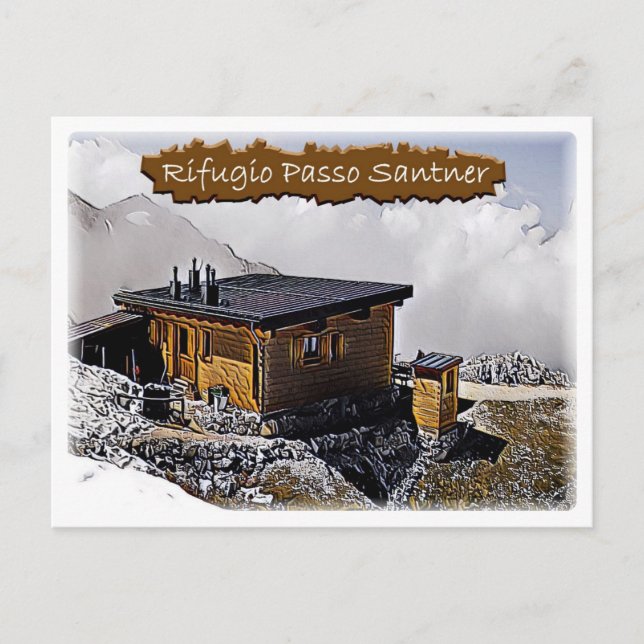It - alpine hut Passo Santner - Dolomiti - Postcard (Front)