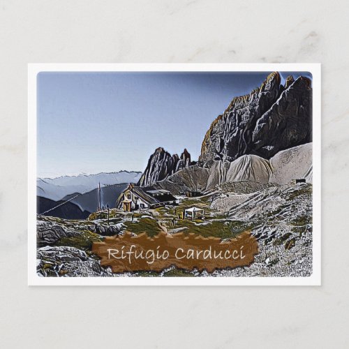 It _ alpine hut Rifugio Giosue Carduci Dolomiti _ Postcard