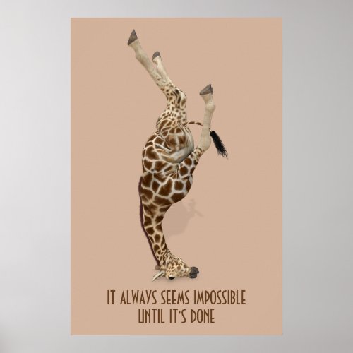 It Always Seems Impossible Until Its Done Yoga Poster