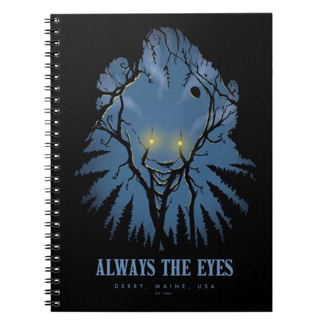IT Always The Eyes Pareidolic Tree Tops Notebook (Front)