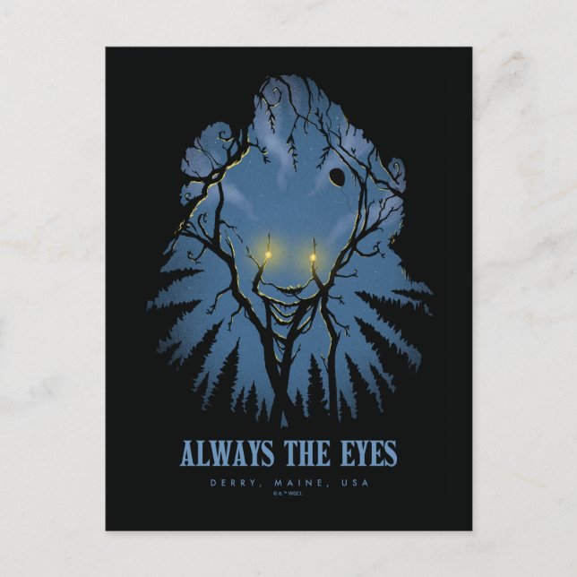 IT Always The Eyes Pareidolic Tree Tops Postcard (Front)
