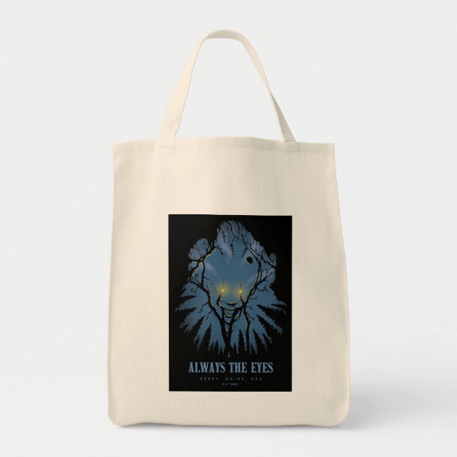 IT Always The Eyes Pareidolic Tree Tops Tote Bag (Front)
