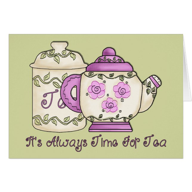 It's Always Time for Tea 2 Cards (Front Horizontal)