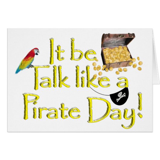 It Be Talk like a Pirate Day! Cards (Front Horizontal)