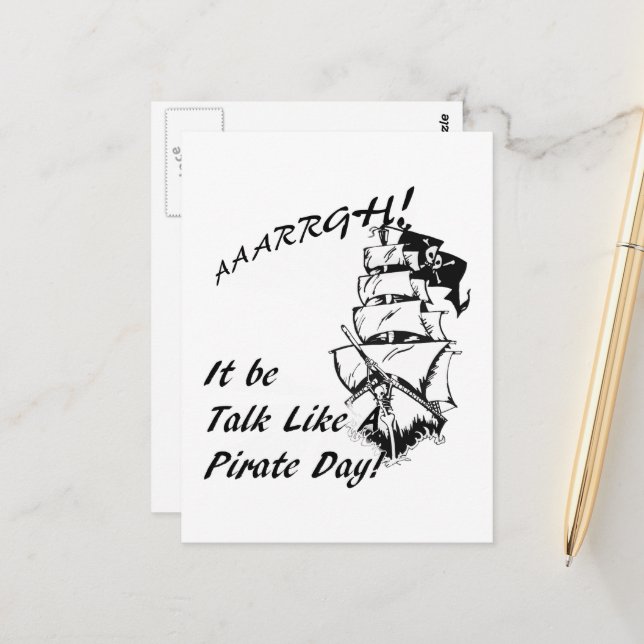 It be Talk Like a Pirate  Day Postcard (Front/Back In Situ)