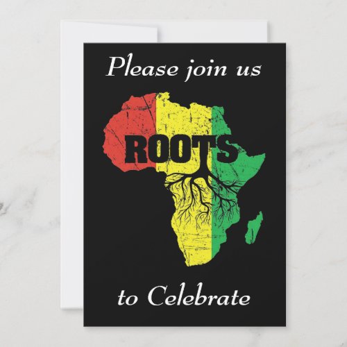 It Began With Roots BHM Party Invitation