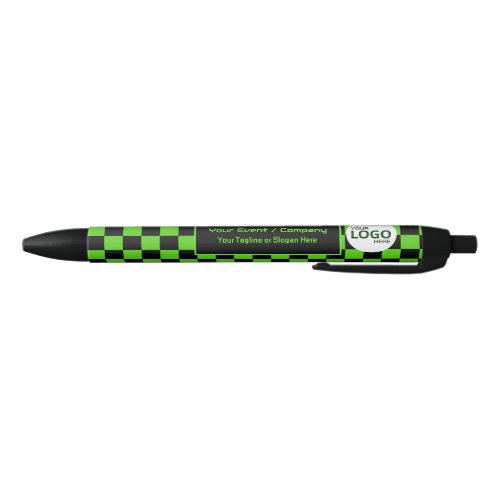 IT Business or Cyber Company _ Lime Green Check Black Ink Pen