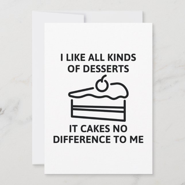 It Cakes No Difference To Me Thank You Card (Front)
