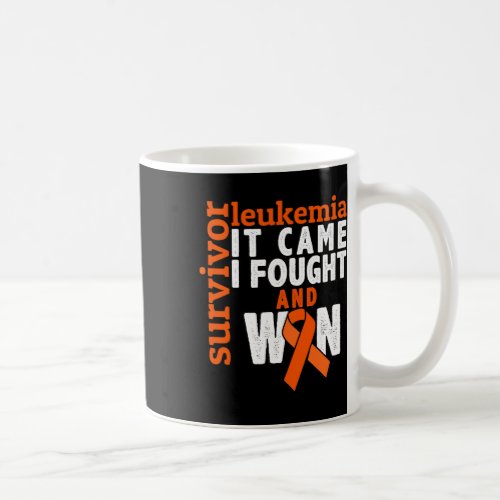 It Came I Fought And Won _ Leukemia Cancer Survivo Coffee Mug