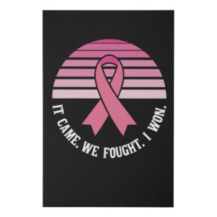 It Came We Fought I Won Breast Cancer Survivor Faux Canvas Print