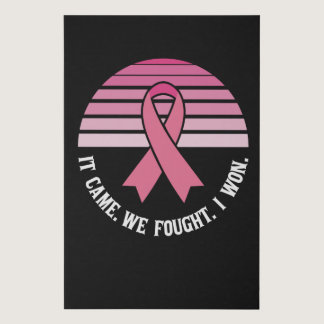 It Came We Fought I Won Breast Cancer Survivor Faux Canvas Print