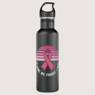 It Came We Fought I Won Breast Cancer Survivor Stainless Steel Water Bottle