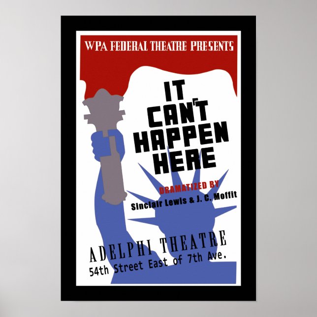 It Can't Happen Here WPA  Poster (Front)