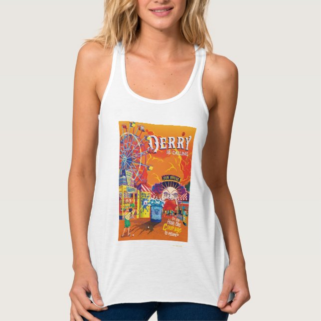 It Chapter 2 | Derry is Calling Poster Tank Top (Front)