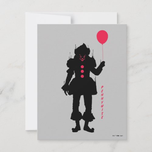It Chapter 2  Pennywise Silhouette Note Card