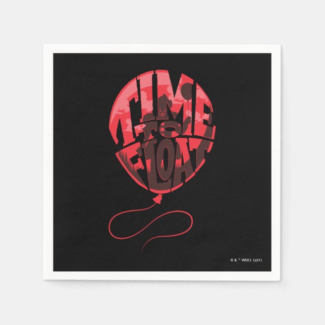 It Chapter 2 | Time to Float Balloon Graphic Napkins (Front)
