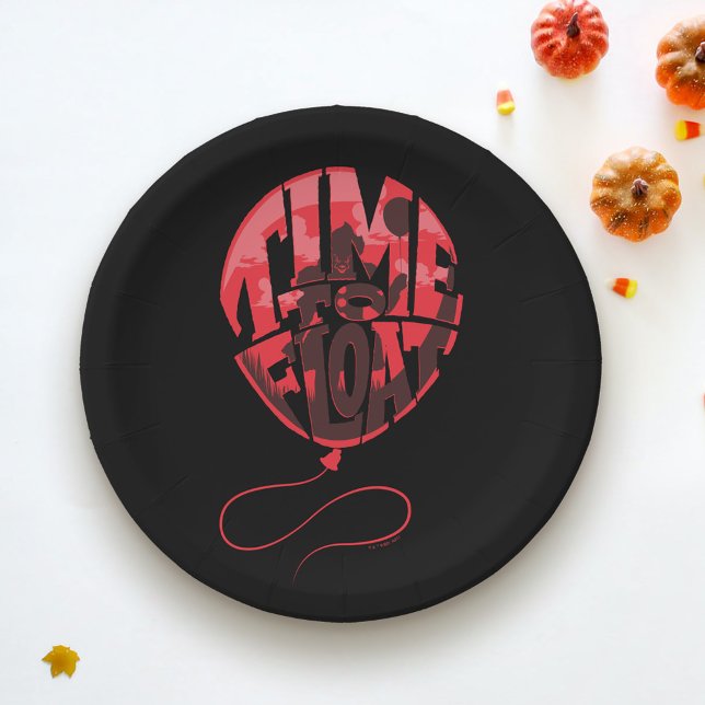 It Chapter 2 | Time to Float Balloon Graphic Paper Plates (Paper plate on table)