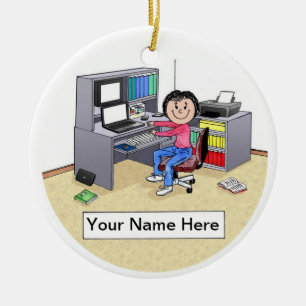 IT Computer Lover - Friendly Folks Ceramic Ornament