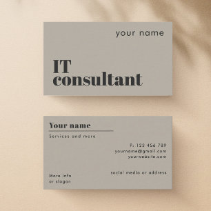 IT Consultant modern Business Card