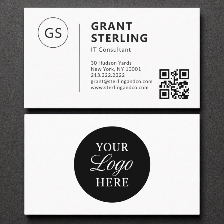 It Consultant QR Code Company Logo Business Card