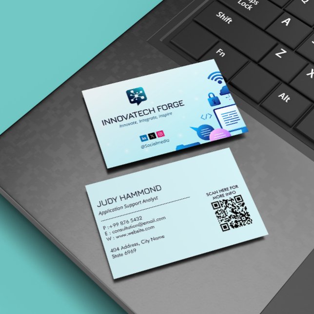 IT Consulting Business | Futuristic Bluelight Card (Creator Uploaded)