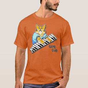 It Crowd Roys Piano Cat Design Available On A Wide T-Shirt
