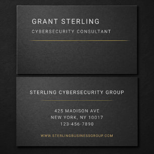 IT Cybersecurity Black Professional  Business Card