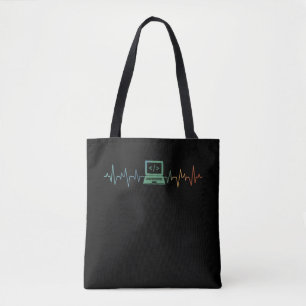 IT Developer Computer Heartbeat Software Coder Tote Bag