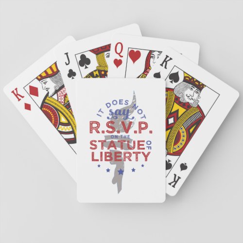 It Does Not Say RSVP on the Statue of Liberty Poker Cards