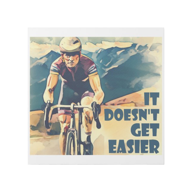 It Doesn't Get Easier Cycling Gallery Wrap (Front)