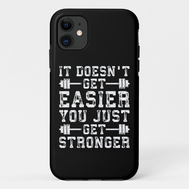 It Doesn't Get Easier, You Just Get Stronger - Gym Case-Mate iPhone Case (Back)