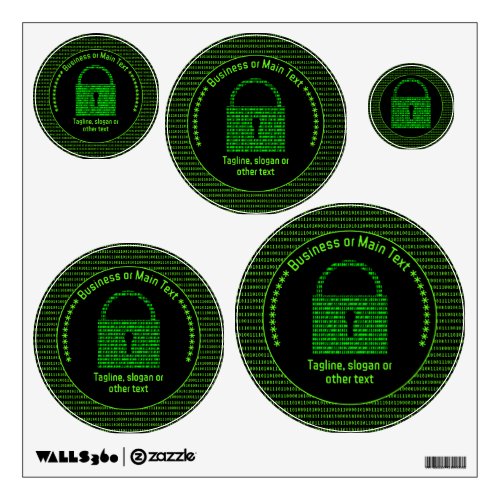 IT Event _ CyberSec Black  Green Digital Safety Wall Decal