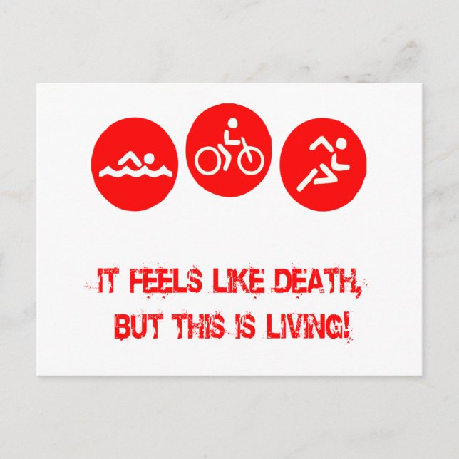 It feels like death - Triathlon Postcard (Front)