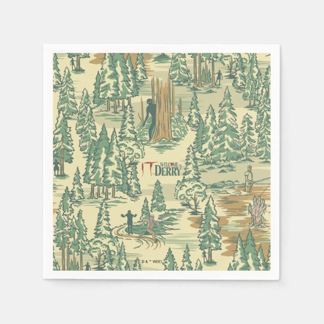 IT Forest Fishing Pattern Napkins (Front)