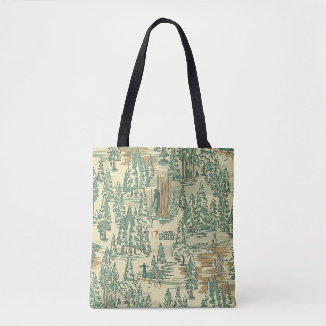 IT Forest Fishing Pattern Tote Bag (Front)