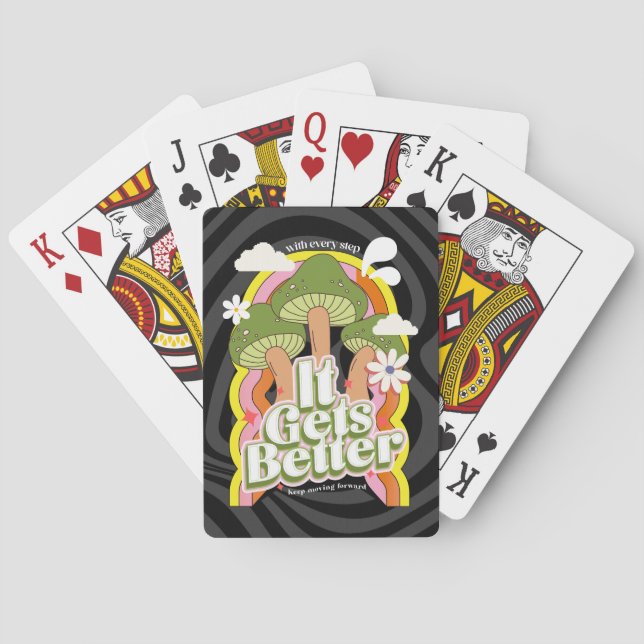 It Gets Better | Good Vibes & Groovy Feels Custom Poker Cards (Back)