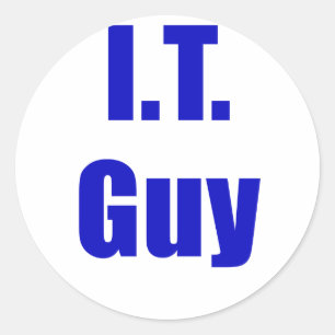 IT Guy Classic Round Sticker
