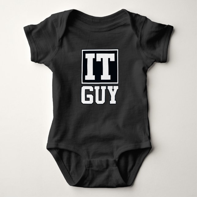 IT Guy Computer Tech Software Programmer Geek Baby Bodysuit (Front)
