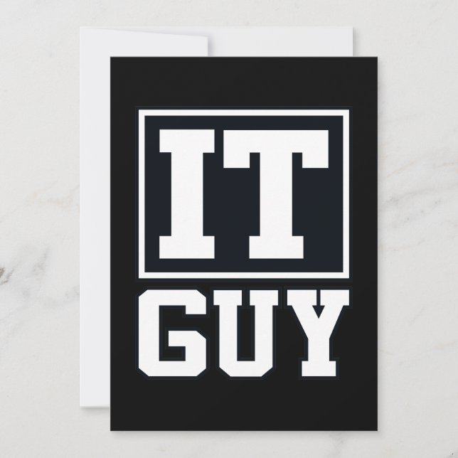 IT Guy Computer Tech Software Programmer Geek Thank You Card (Front)