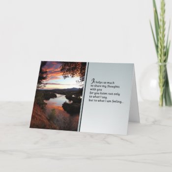 It Helps So Much...love And Friendship Thank You Card by inFinnite at Zazzle