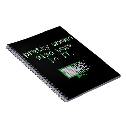 IT Informatic for women black with text Notebook