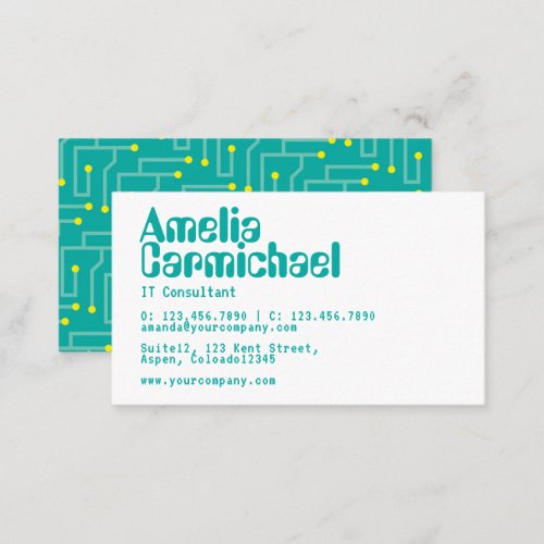 IT Information Technology Consultant Business Card